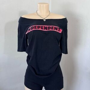 Independent Women's Black Off-Shoulder Tee